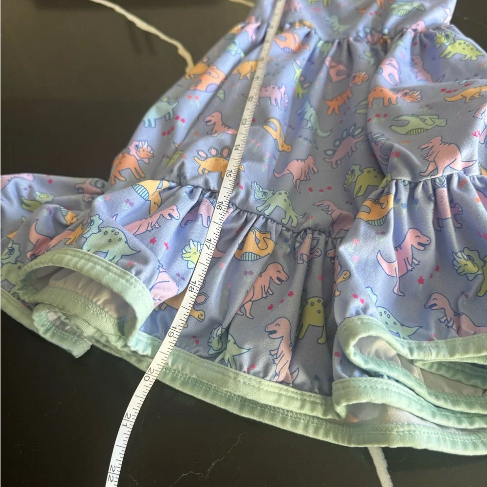 Girlhood Twirl Dinosaur‎ Print Dress